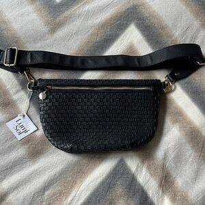 Black Woven Crossbody Bag
